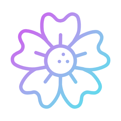 Flower, Animated Icon, Gradient