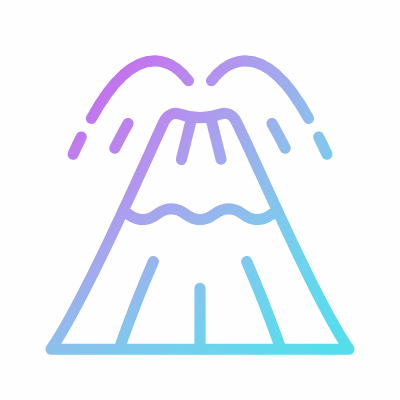 Volcano, Animated Icon, Gradient