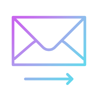 Envelope Right, Animated Icon, Gradient