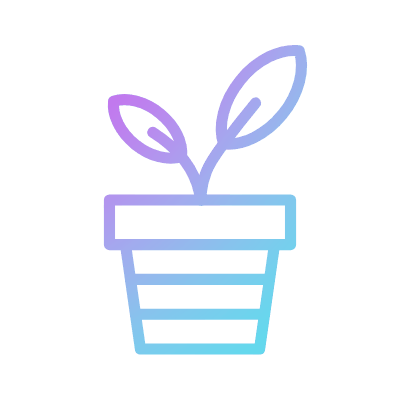 Plant Pot, Animated Icon, Gradient