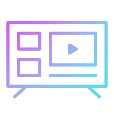 Smart TV, Animated Icon, Gradient