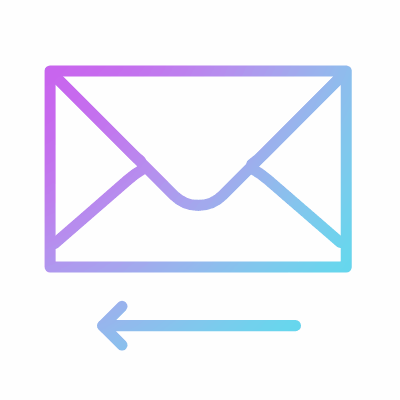 Mail Left, Animated Icon, Gradient