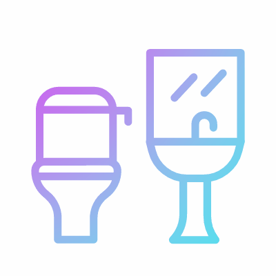 Restroom, Animated Icon, Gradient