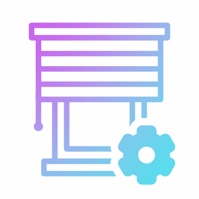 Shutters Settings, Animated Icon, Gradient