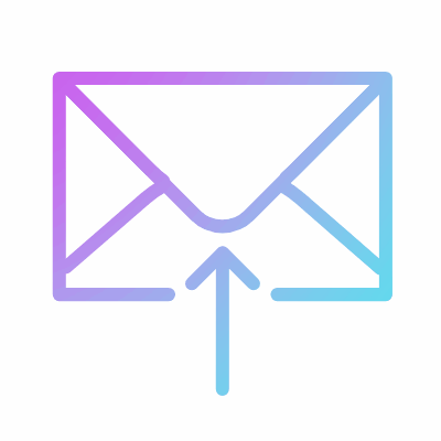 Envelope Up, Animated Icon, Gradient
