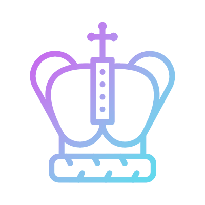 British Queen, Animated Icon, Gradient