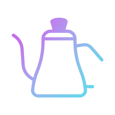 Gooseneck Kettle, Animated Icon, Gradient