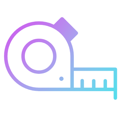 Tape Measure, Animated Icon, Gradient