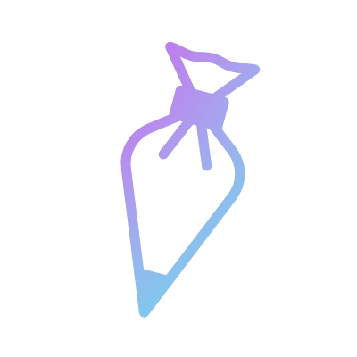 Piping Bag, Animated Icon, Gradient