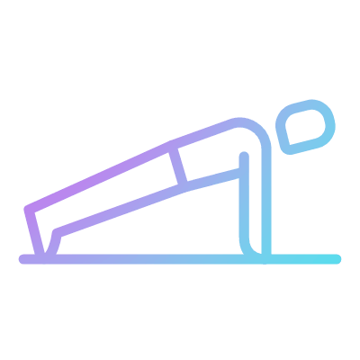 Pushups, Animated Icon, Gradient