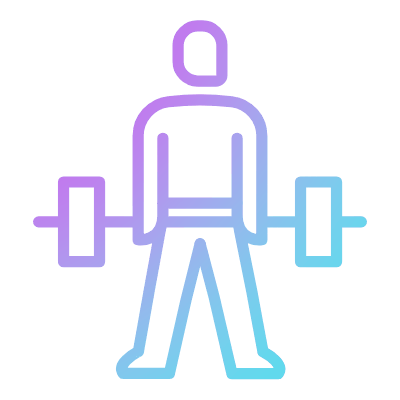 Deadlift, Animated Icon, Gradient