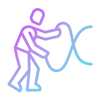 Battle Ropes, Animated Icon, Gradient