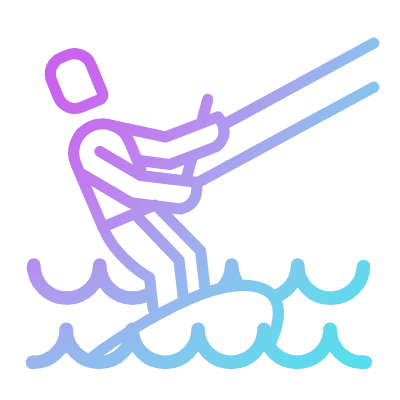 Kitesurfing, Animated Icon, Gradient