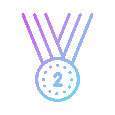 Second Place, Animated Icon, Gradient