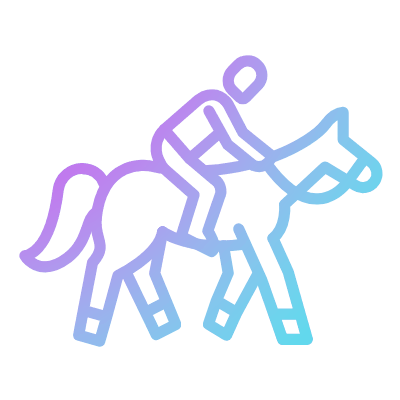 Horseback Riding, Animated Icon, Gradient