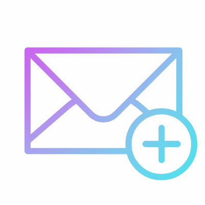 Envelope Plus, Animated Icon, Gradient