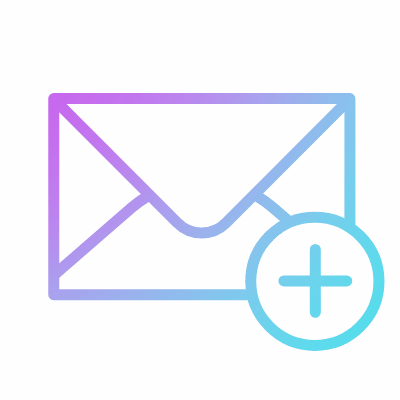 Mail Plus, Animated Icon, Gradient