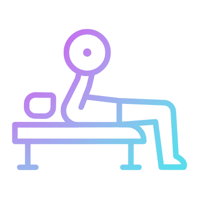 Bench Press, Animated Icon, Gradient