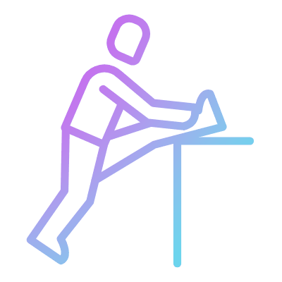 Stretching, Animated Icon, Gradient