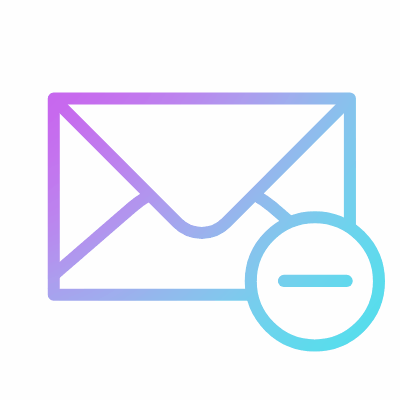 Envelope Minus, Animated Icon, Gradient