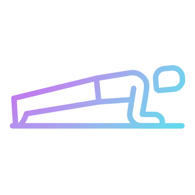 Plank, Animated Icon, Gradient