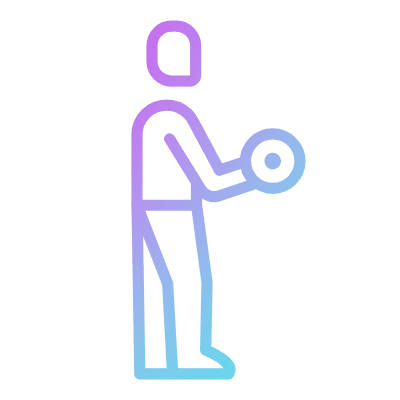 Dumbbells, Animated Icon, Gradient