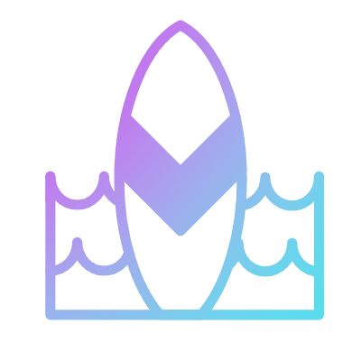 Surfboard, Animated Icon, Gradient