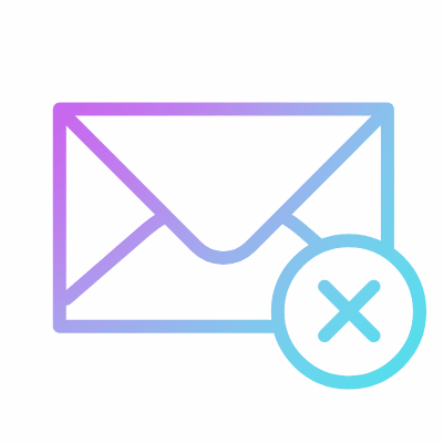 Envelope Error, Animated Icon, Gradient