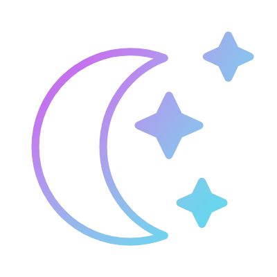 Moon Stars, Animated Icon, Gradient