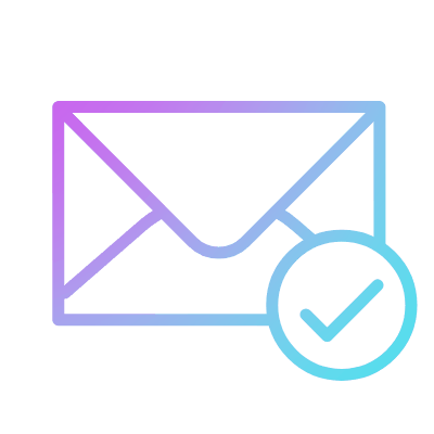 Mail Check, Animated Icon, Gradient