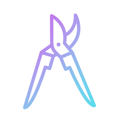 Pruning Shears, Animated Icon, Gradient