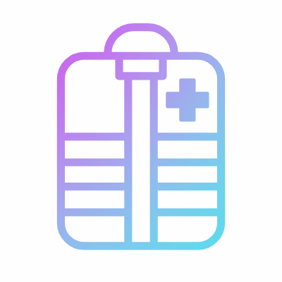 Military First Aid Kit, Animated Icon, Gradient