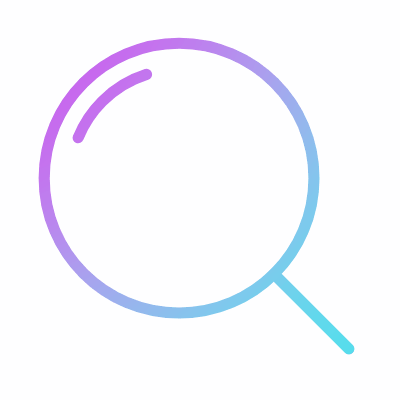 Magnifier, Animated Icon, Gradient