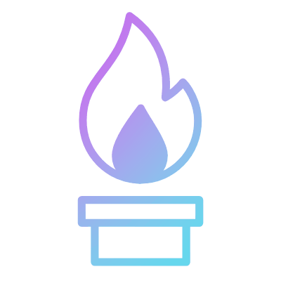 Fuel Flame, Animated Icon, Gradient