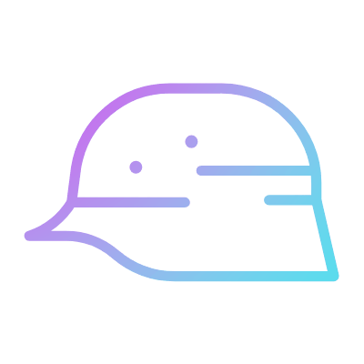 Military Helmet, Animated Icon, Gradient
