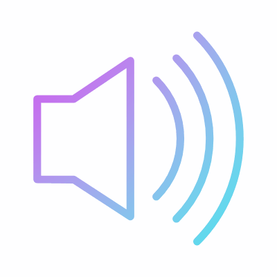 Volume Level 3, Animated Icon, Gradient
