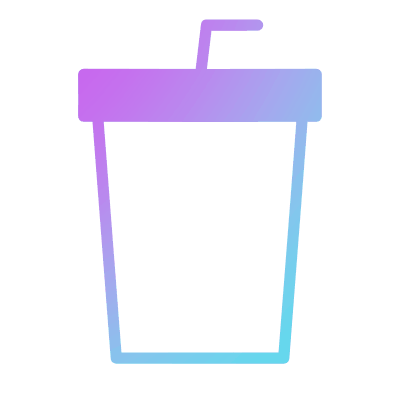 Soda Cup, Animated Icon, Gradient