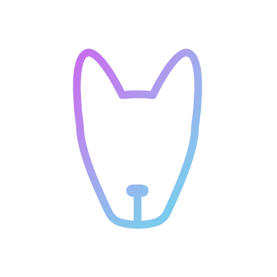 Dog head, Animated Icon, Gradient