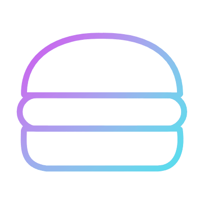 Burger, Animated Icon, Gradient