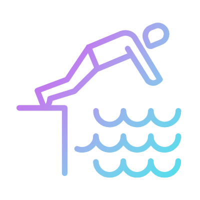 Diving, Animated Icon, Gradient