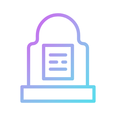Tombstone Old, Animated Icon, Gradient