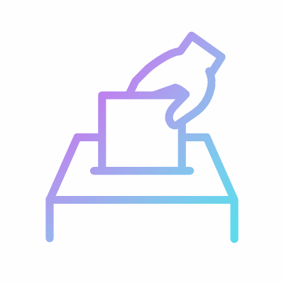 Hand Voting, Animated Icon, Gradient