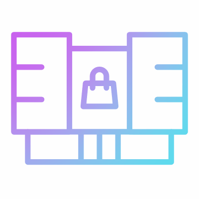 Shopping Mall, Animated Icon, Gradient