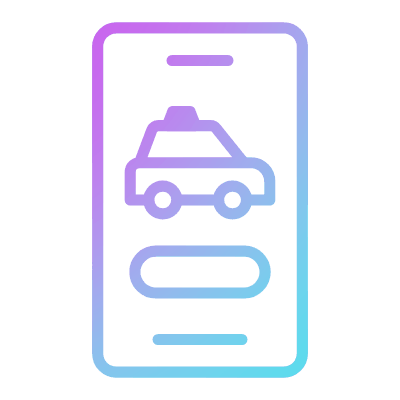Taxi App, Animated Icon, Gradient