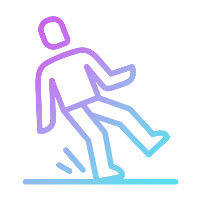 Slippery Floor, Animated Icon, Gradient