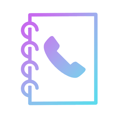 Phone Book, Animated Icon, Gradient