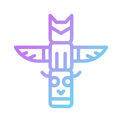 Tribal Symbols, Animated Icon, Gradient
