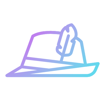 German Hat, Animated Icon, Gradient
