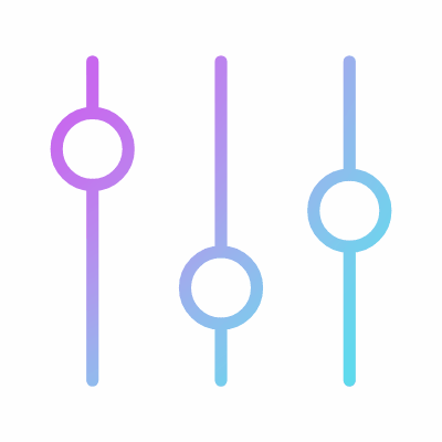 Sliders Vertical, Animated Icon, Gradient