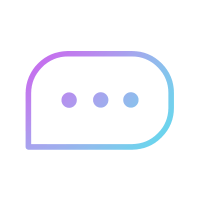 Chat Dots, Animated Icon, Gradient